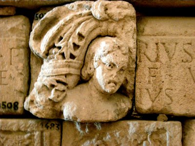 Hode, fragment av en sarkofag, ca. 1. århundre av Roman
