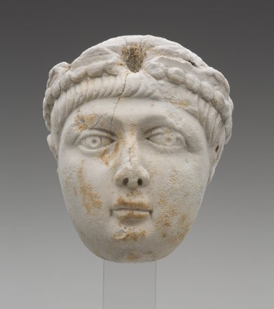Leder for keiser Honorius som barn, sent på 400-tallet e.Kr. (marmor) av Roman