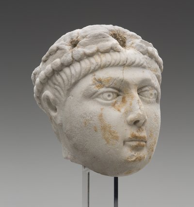 Leder for keiser Honorius som barn, sent på 400-tallet e.Kr. (marmor) av Roman