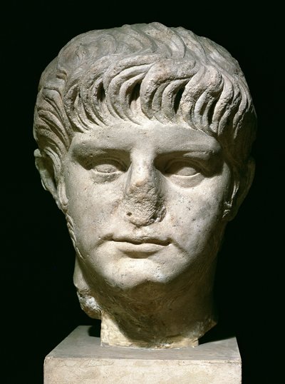 Leder av Nero (37–68 e.Kr.) (marmor) av Roman