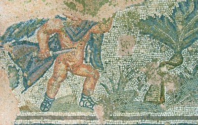 Jaktscene, House of Dionysos, Paphos, Kypros (mosaikk) av Roman