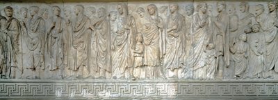Imperial megler prosesjon av keiser Augustus - Marmor reliefffrise av Roman