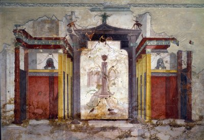 Innvendig visning av freskomaleriene i maskerommet av Roman