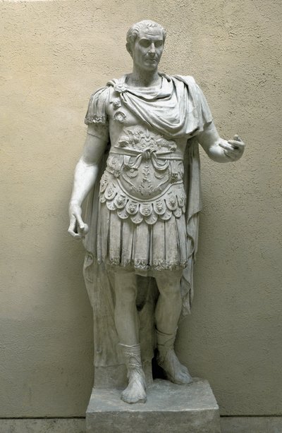 Jules Cesar (Julius Caesar) (100-44 f.Kr.) Skulptur - Museum for romersk sivilisasjon, Roma av Roman