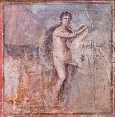 Leda og svanen, 50–79 e.Kr. (freske) av Roman