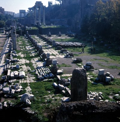 Sted der Basilica Giulia startet av Cesar rundt 54 f.Kr. og endte av Augustus (Octavian eller Octavian) (63 f.Kr. - 14) - Forum Romanum, Roma av Roman
