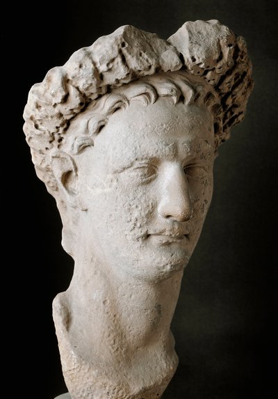 Marmorhode til den romerske keiseren Domitian (Titus Flavius Domitian) (51-96 e.Kr.) Roma, Museo Nazionale Romano - Leder av Domitian (Titus Flavius Domitian) (51-96 e.Kr.). Marmor. Museo Nazionale Romano, Roma, Italia av Roman