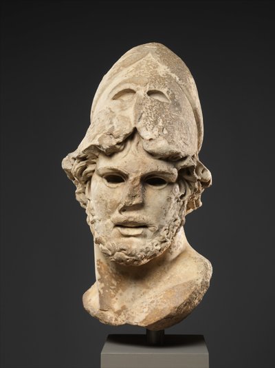 Marmorhode til en gresk general, ca. 100 e.Kr. (marmor, pentelisk) av Roman