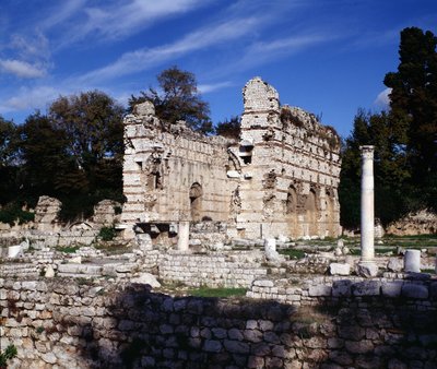 Maritime Alps: Remains of Roman Baths of the 3rd century in the arenes of Nice cimiez. av Roman