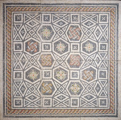 Mosaikk, 2. århundre (marmor og glass) av Roman