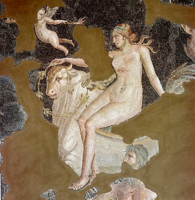 Nereid fra en sjøokse (mosaikk av Roman