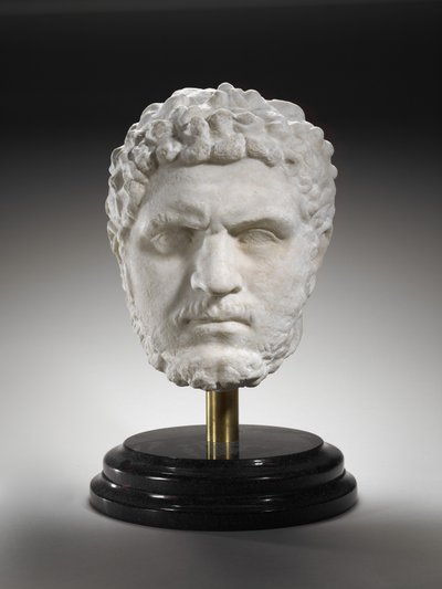 Portrett av Caracalla, keiser av Romerriket, 211-17 e.Kr. (marmor) av Roman