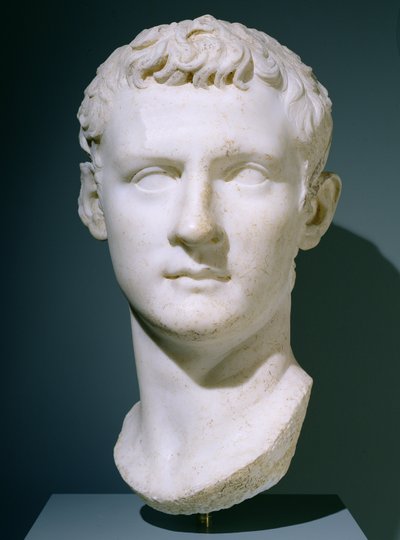 Portrett av keiseren Caligula, 37-40 e.Kr. (marmor) av Roman