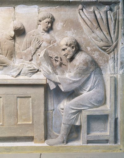 Relieff fra mausoleum som viser skatteoppkrever av Roman
