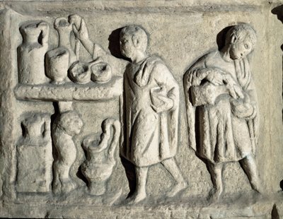 Romersk kunst: "Domestic at Work" "1. århundre e.Kr. Roma, Museum of Roman Civilization av Roman