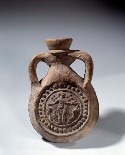 Romersk kunst: Terracotta lovtalepære med fot som representerer en helgen. 4. århundre e.Kr. Paris, Louvre-museet av Roman