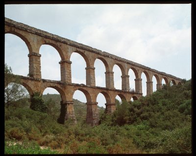 Romersk kunst: utsikt over akvedukten i Tarragona (akvedukten til Ferreres eller Pont du Diable) 1. århundre, Spania (romersk kunst: utsikt over den romerske akvedukten Pont de les Ferreres (Pont del Diable) Tarragona, Spania) av Roman