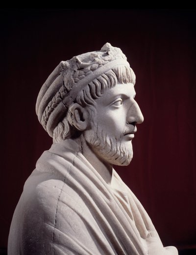Romersk gresk kunst: Skulptur av den romerske keiseren Julien ler frafalne (331 - 363) (4. århundre ap. JC) Paris, Musee Du Louvre av Roman