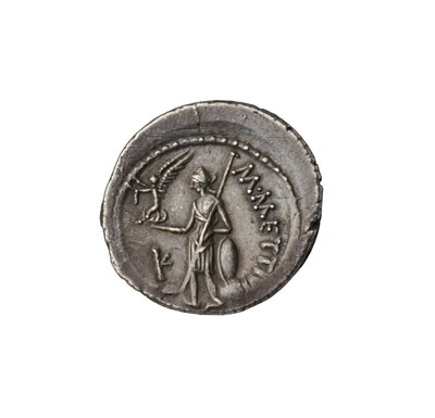 Romersk republikansk mynt fra Roma, 44 f.Kr. (sølv) av Roman