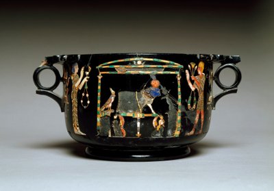 Romersk kunst: kopp med egyptiske motiver. Fra Castellammare di Stabia. 1. århundre e.Kr. Størrelse 12 cm Nasjonalt arkeologisk museum, Napoli av Roman