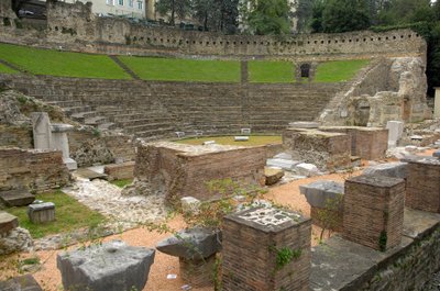Romersk kunst: utsikt over det romerske teatret (1. f.Kr.), Trieste Italia (bilde) av Roman