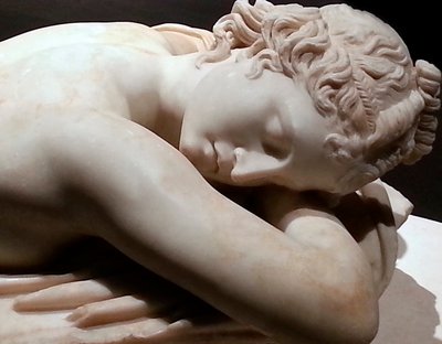 Sovende Hermafroditt: marmorskulptur, romersk kunst av Roman
