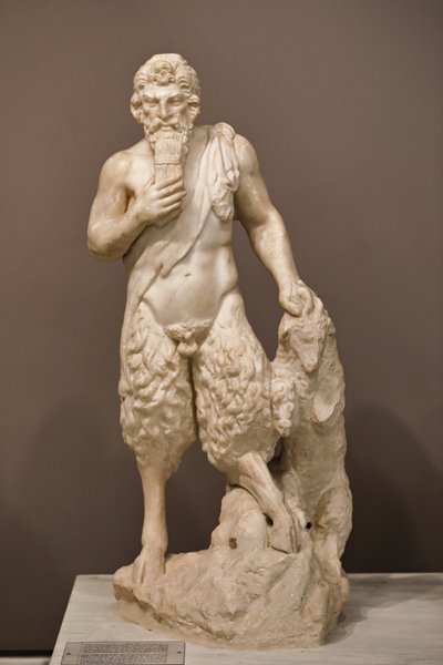 Statue av guden Pan, 2. århundre av Roman