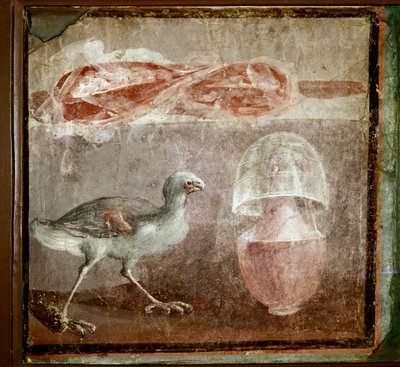 Still Life With Bird (Fresco av Roman