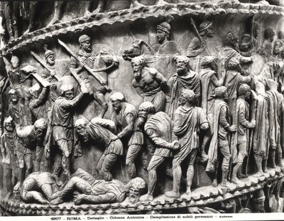 Halshuggingen av tyske adelsmenn, detalj fra kolonnen til Marcus Aurelius av Roman