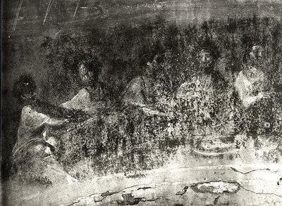 Eukaristien (fresco) (s/hvitt-bilde) av Roman