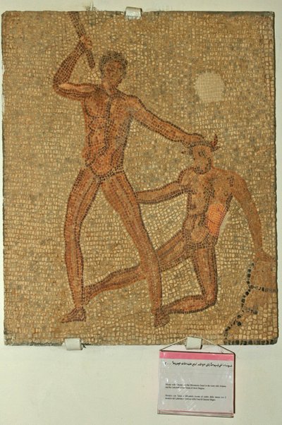 Theseus and the Minotaur, fra huset til Jacob Magnus (mosaikk) av Roman