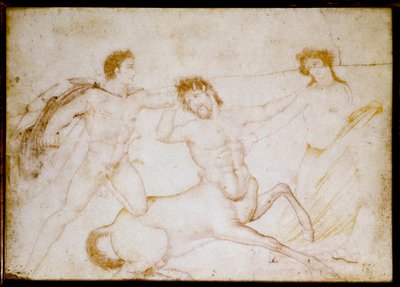 Theseus og kentauren (tegning på marmor av Roman