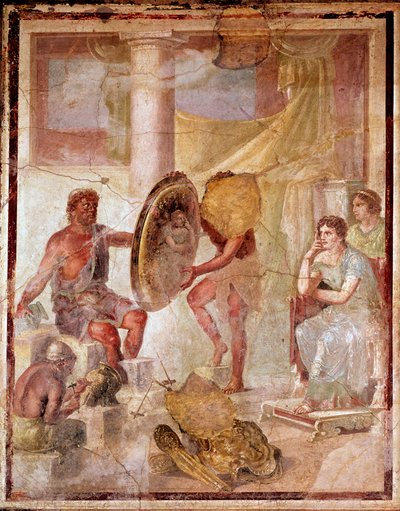 Thetis ved Vulcans smie (fresco av Roman
