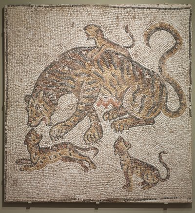 Tigress og unger, ca. 300 e.Kr av Roman