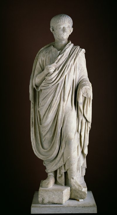 Togate-statue av den unge Nero, ca. 50 e.Kr. (marmor) av Roman