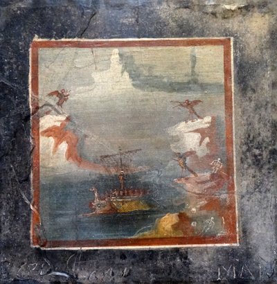 Ulysses motstår sangene til Sirens (fresco) av Roman