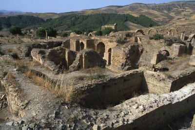 Generell utsikt over badene, den høye keisertiden (27 f.Kr.-395 e.Kr.) av Roman Imperial Period