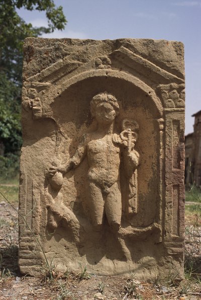 Stela som skildrer Merkur, den høye keisertiden (27 f.Kr.-395 e.Kr.) av Roman Imperial Period