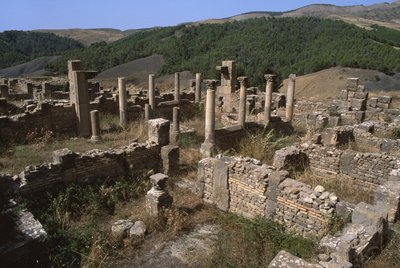 Utsikt over et boligområde, den høye keisertiden (27 f.Kr.-395 e.Kr.) av Roman Imperial Period