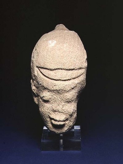 Hjelmhode, fra Aniba, Nubia (sandstein) av Roman Period Egyptian