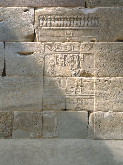 Relieff fra Dendur-tempelet, ca. 10 f.Kr. (eolisk sandstein) av Roman Period Egyptian
