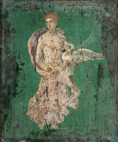 Leda og svanen, 1. H. 1. århundre. AD. av Roman Pompeian wall painting.