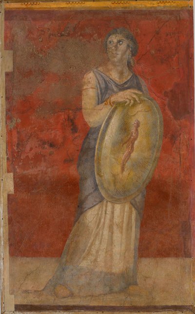 Stående kvinne som holder et skjold, ca. 50–40 f.Kr. av Roman Republican Period