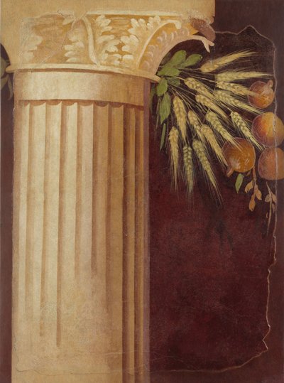 Veggmalerifragment fra peristylen til en villa ved Boscoreale, ca. 50–40 f.Kr. av Roman Republican Period