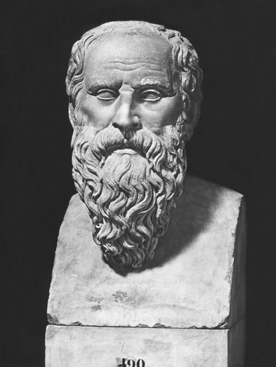 Byste av Diogenes (marmor) av Roman Roman