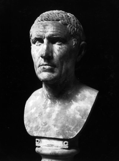 Byste av Marcus Claudius Marcellus (ca. 268-208 f.Kr.) (marmor) av Roman Roman