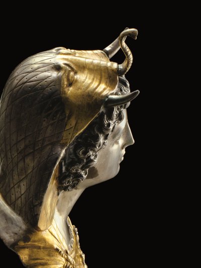 Emblema til Cleopatra Selene, ca. sent 1. århundre f.Kr.-tidlig 1. århundre e.Kr. (forgylt og sølv) av Roman Roman