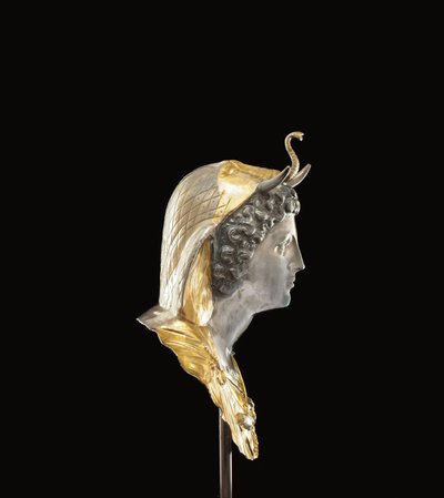 Emblema til Cleopatra Selene, ca. sent 1. århundre f.Kr.-tidlig 1. århundre e.Kr. (forgylt og sølv) av Roman Roman