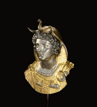 Emblema til Cleopatra Selene, ca. sent 1. århundre f.Kr.-tidlig 1. århundre e.Kr. (forgylt og sølv) av Roman Roman