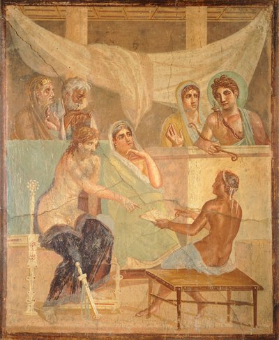 Freske som viser Admetus og Alcestis, fra Pompeii (UNESCOs verdensarvliste av Roman Roman